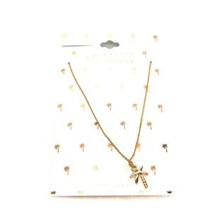 LC Lauren Conrad Gold Tone Palm Tree 16” Necklace